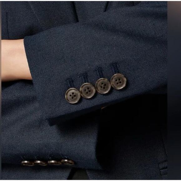 J Crew Alexandra Blazer 6 Navy Blue NWT Jacket Stretch Linen Prep CI487 J.Crew - Picture 2 of 7